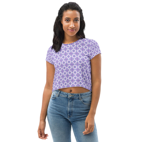 Jharokha Print Crop Tee