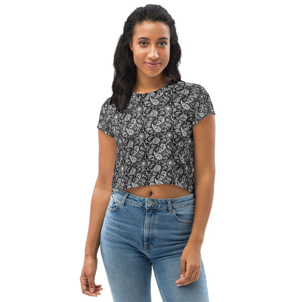 Chandni Paisley Crop Tee