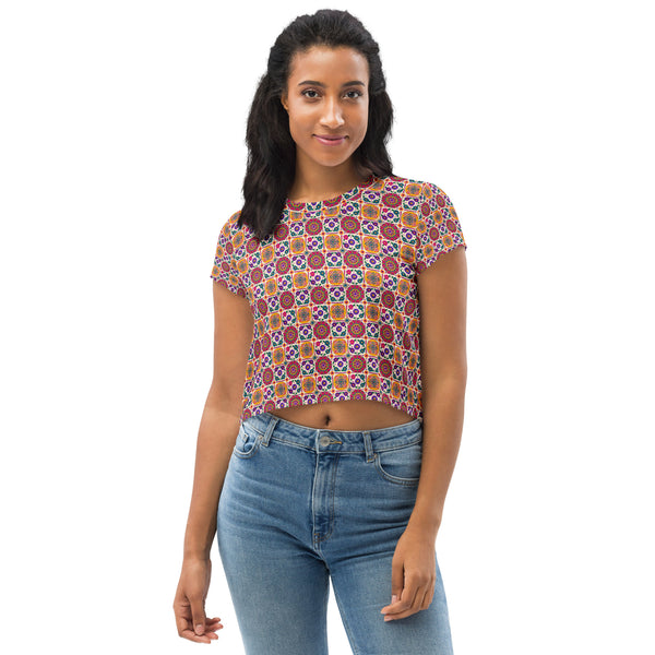 Kutch Mosaic Crop Tee