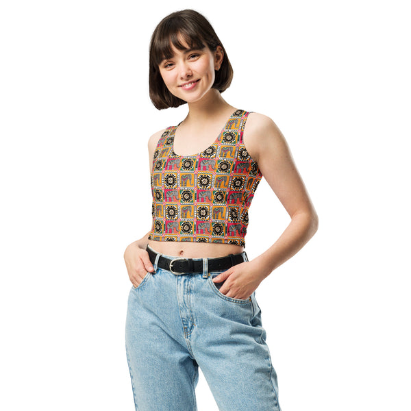 Kalamkari Hathi Crop Top