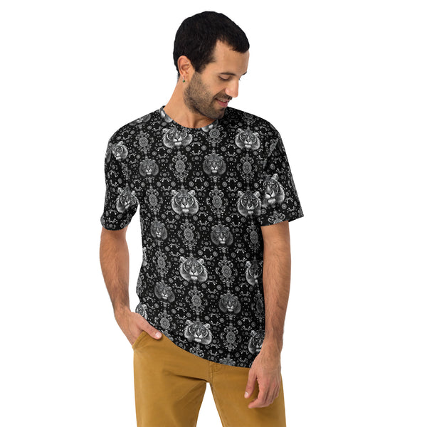 Tiger vertical b&w Men's t-shirt