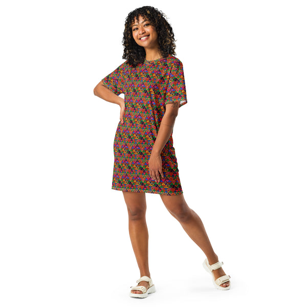 Kalamkari T-shirt dress